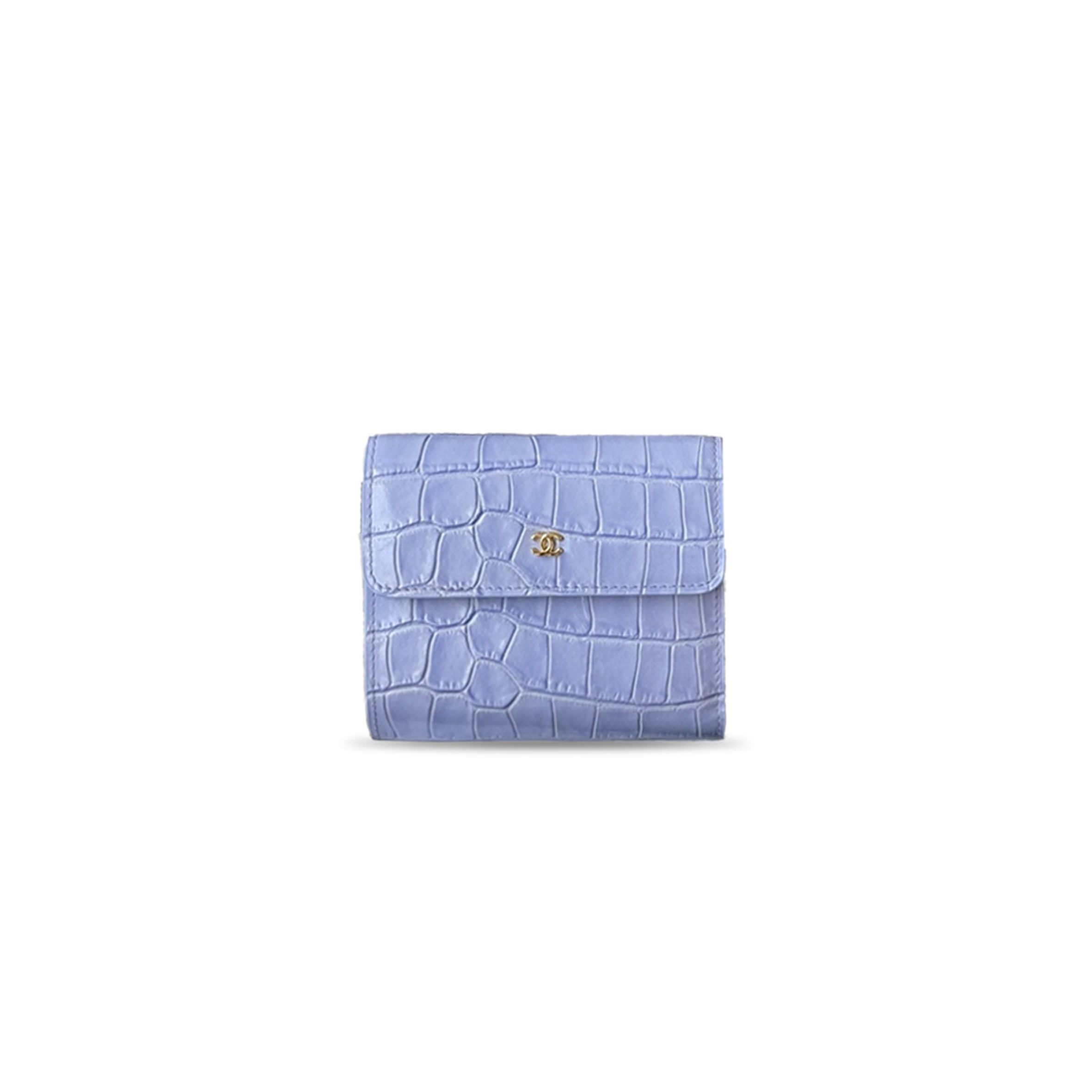 CHANEL CALFSKIN EMBOSSED CROCOCO FLAP WALLET AP5188 (11.5*10.5*3cm)